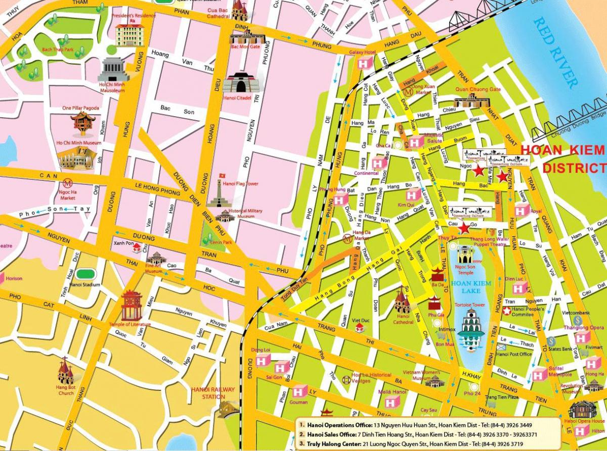 hanoi old quarter الخريطة السياحية